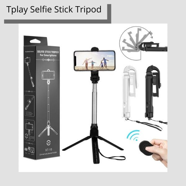 Tplay All-In-One Bluetooth Selfie Stick Tripod